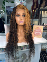 Load image into Gallery viewer, 26&quot; Custom Highlight Curly 13x4 Lace Frontal Wig