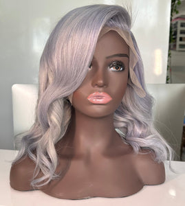 14" Grey Bob Wig