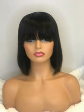 Load image into Gallery viewer, Full bang lace front bob wig