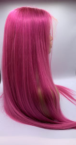 24” strawberry shortcake pink lace front wig